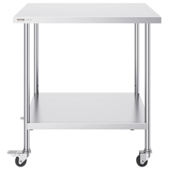 760x910mm Stainless Steel Food Prep Table with Wheels