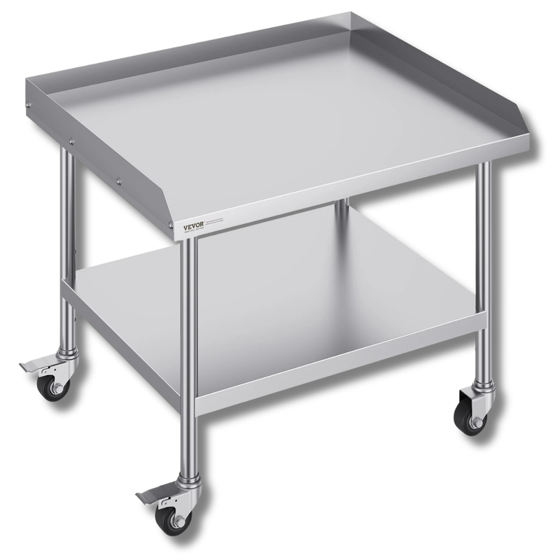 762x914mm Stainless Steel Food Prep Table with Wheels-Hammerox Industrial