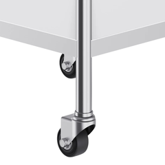 762x914mm Stainless Steel Food Prep Table with Wheels