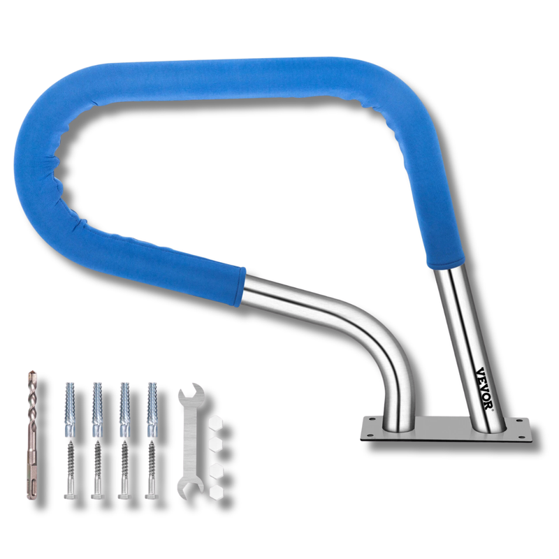 76x56cm Stainless Steel Pool Handrail with Base Plate