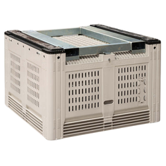 780L Vented Plastic Mega Bin 1165 x 1165 x 780mm-Hammerox Industrial