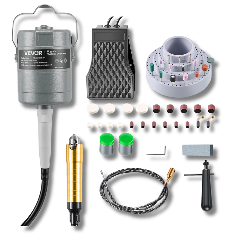 780W 25000RPM Flex Shaft Grinder with Accessories-Hammerox Industrial