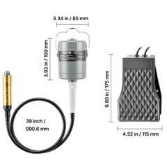 780W 25000RPM Flex Shaft Grinder with Accessories