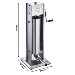 7L Vertical Manual Sausage Stuffer Stainless Steel-Hammerox Industrial