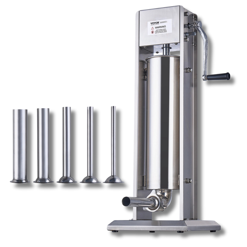 7L Vertical Manual Sausage Stuffer Stainless Steel-Hammerox Industrial
