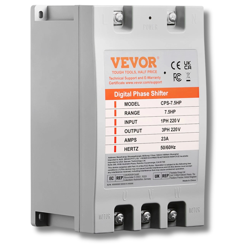 7.5HP Digital Phase Converter 220V Single to 3 Phase-Hammerox Industrial