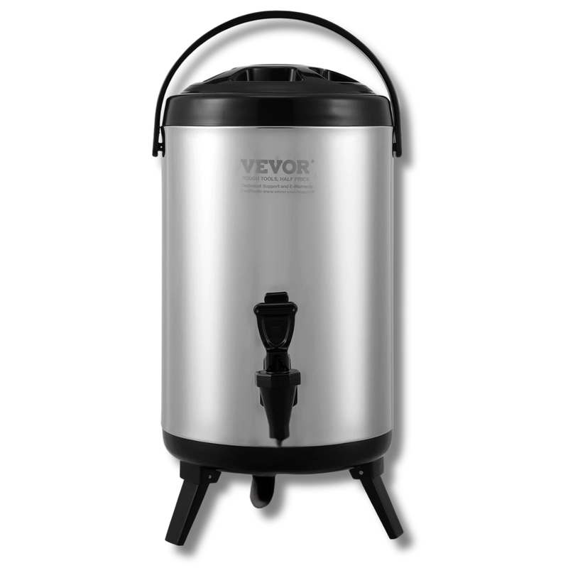 7.6L Insulated Hot & Cold Beverage Dispenser Stainless Steel-Hammerox Industrial