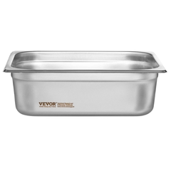 8 Pack 1/2 Size Hotel Pans 4" Deep Stainless Steel-Hammerox Industrial