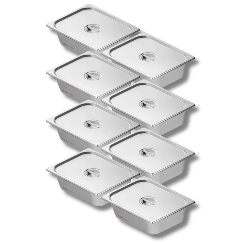 8 Pack 1/2 Size Hotel Pans 4