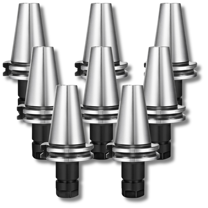8 Piece CAT40 ER16 Collet Chuck Tool Holder Set-Hammerox Industrial