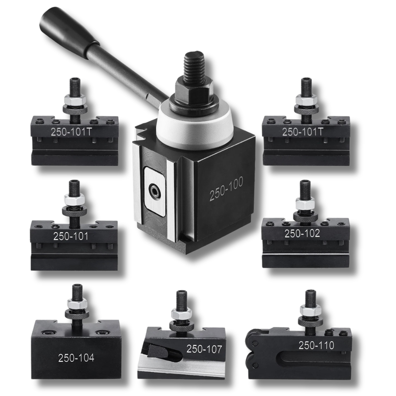8 Piece Quick Change Tool Post Set for 152.4-305mm Lathe-Hammerox Industrial