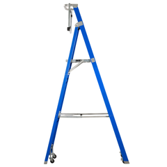 8 Step Fibreglass Industrial Platform Ladder 2320mm Platform Height-Hammerox Industrial