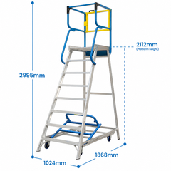 8 Step Walk Through Access Platform Ladder-Hammerox Industrial
