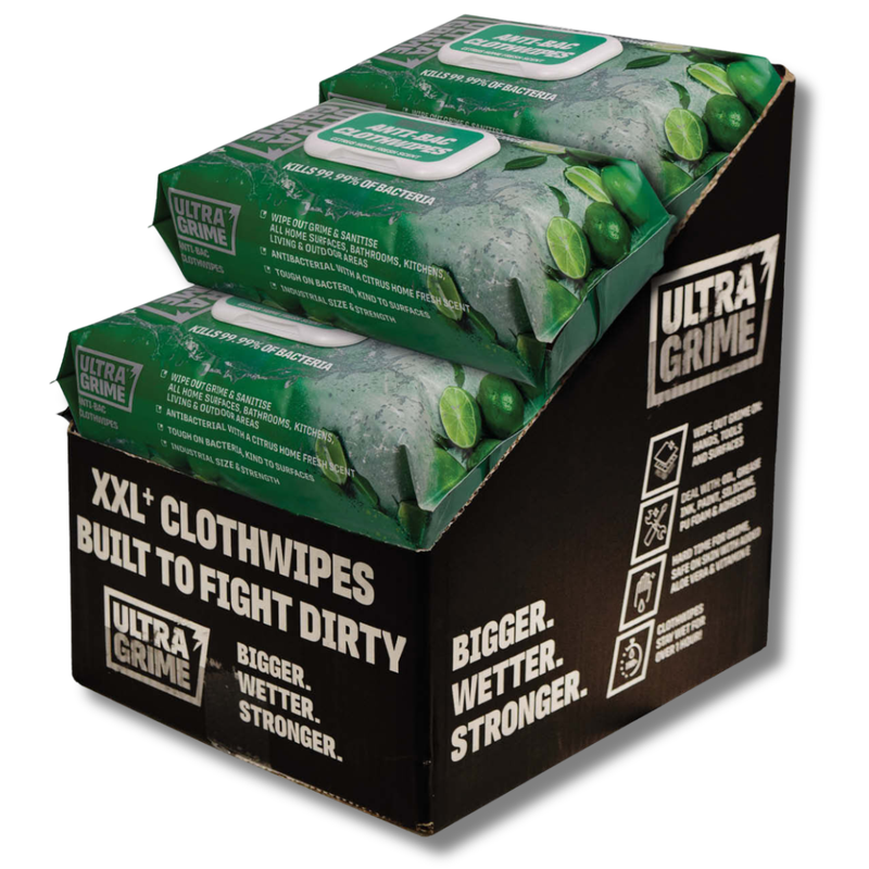 80 Pack UltraGrime Anti Bac Wipes Carton of 6 (480 Total)-Hammerox Industrial