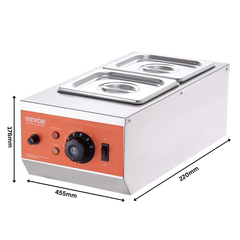 800W 2 Tank Chocolate Melting Pot Tempering Machine-Hammerox Industrial