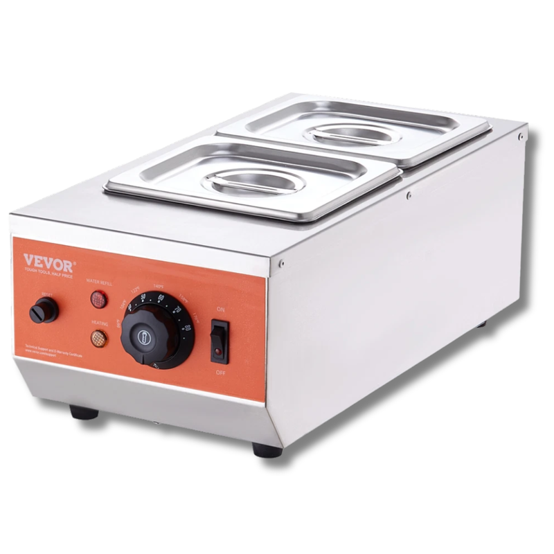 800W 2 Tank Chocolate Melting Pot Tempering Machine-Hammerox Industrial