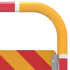 800 x 1000mm Pedestrian & Cyclist Holding Rail with Chevron Sign