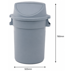 80L Round Plastic Waste Bin-Hammerox Industrial
