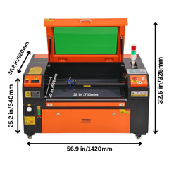 80W CO2 Laser Engraver 500x700mm Work Area