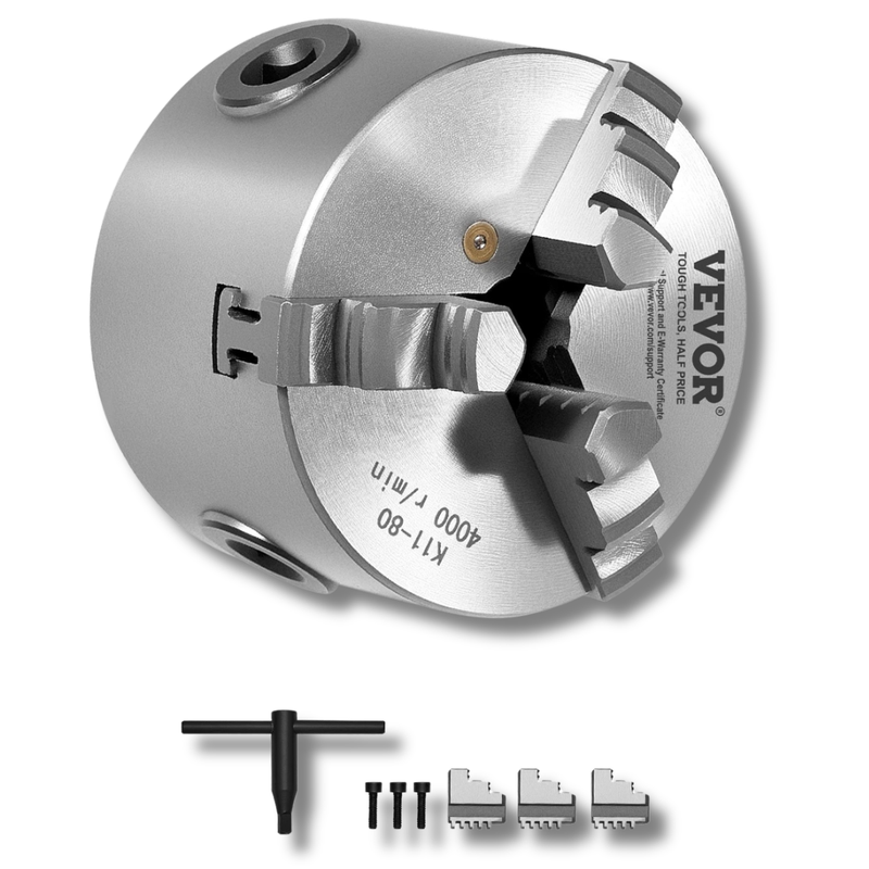 80mm 3 Jaw Self Centering Lathe Chuck-Hammerox Industrial