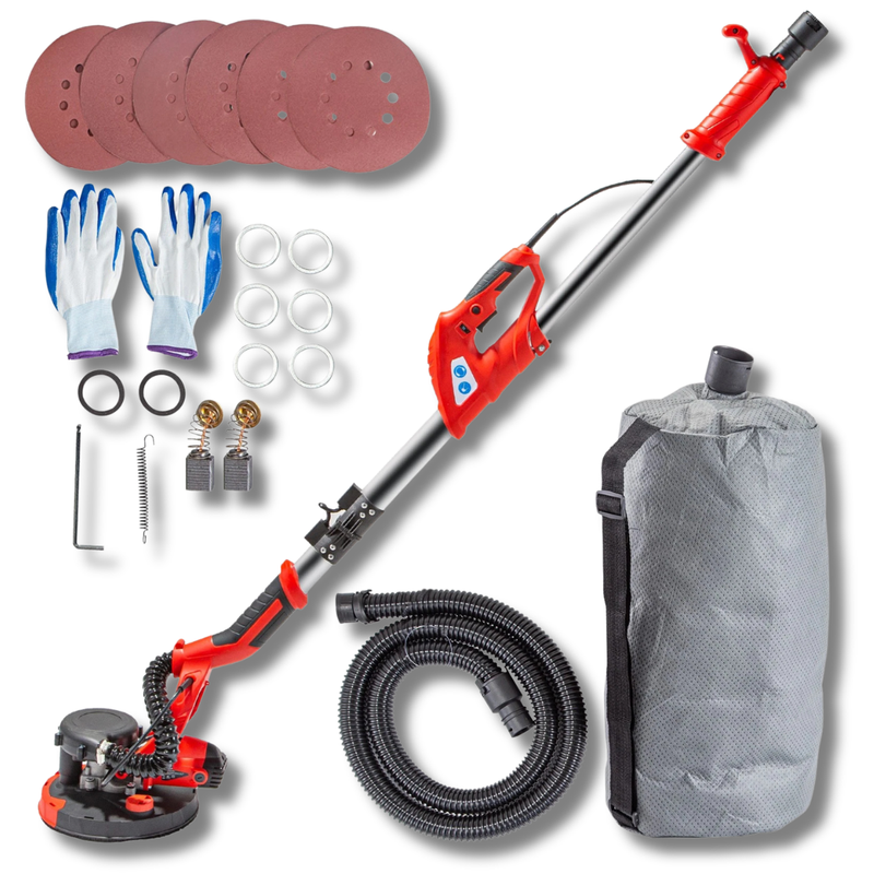 850W Electric Plasterboard Sander Foldable with Vacuum Bag-Hammerox Industrial