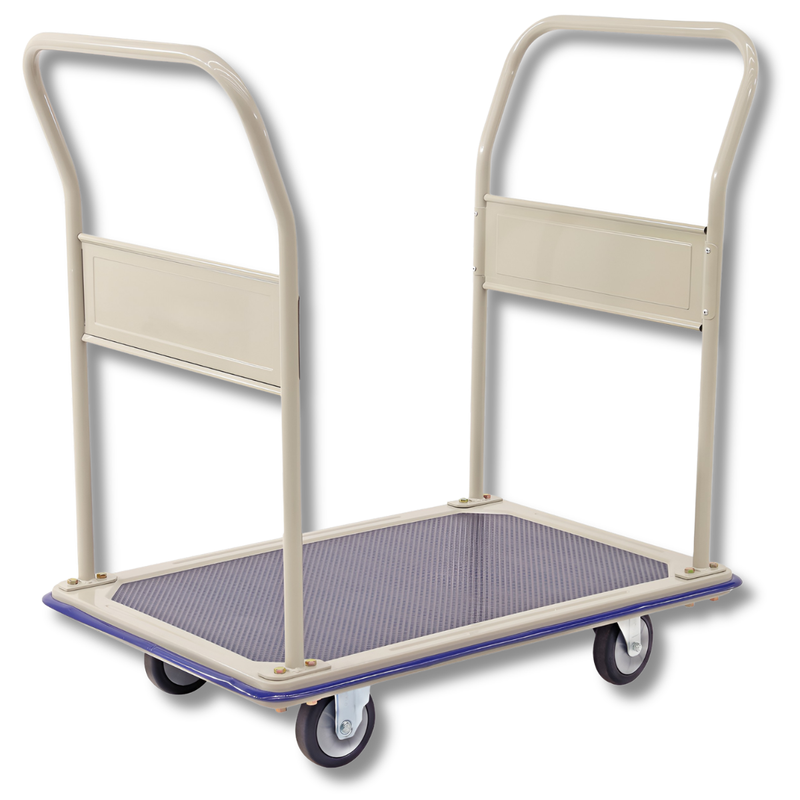 880 x 580mm Dual Fixed Handle Platform Trolley-Hammerox Industrial