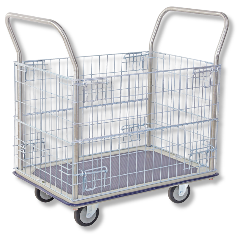 880 x 580mm Multi Purpose Cage Platform Trolley-Hammerox Industrial