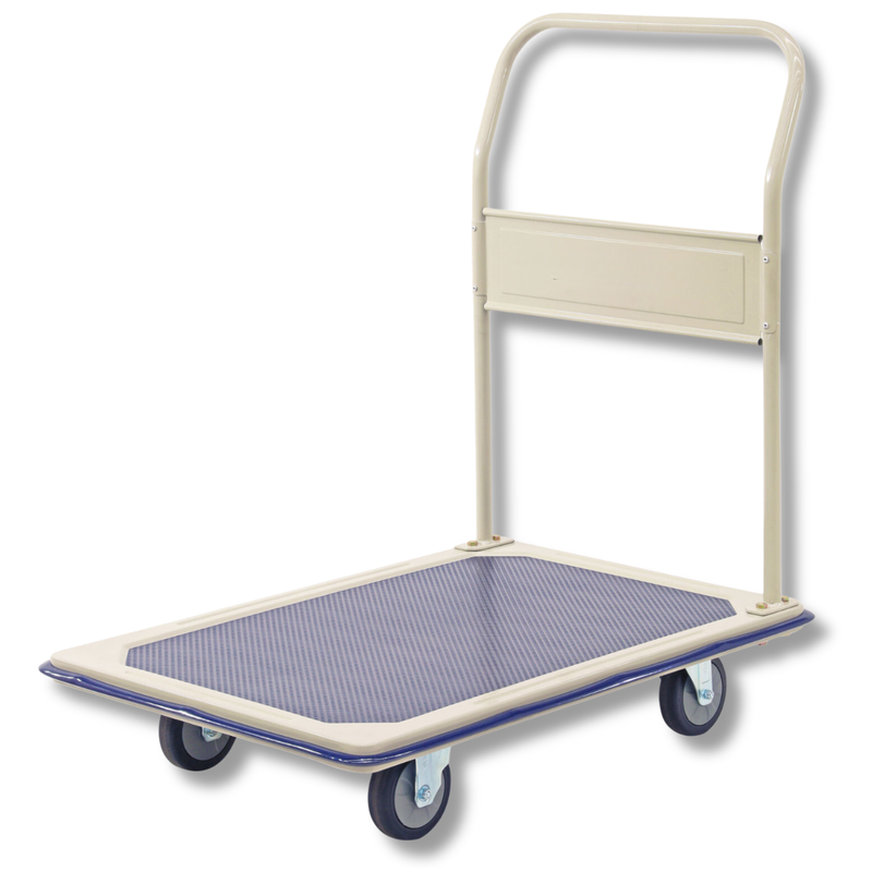 880 x 580mm Single Fixed Handle Platform Trolley-Hammerox Industrial