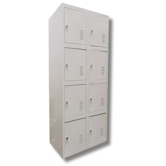 8 Door XL Metal Storage Locker with Alloy Key Locks