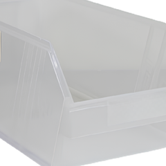 8L Stor-Pak No.80 Storage Bin 200 x 440 x 165mm Clear 6 Pack-Hammerox Industrial