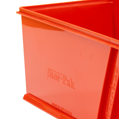 8L Stor-Pak No.80 Storage Bin 200 x 440 x 165mm Red 6 Pack-Hammerox Industrial