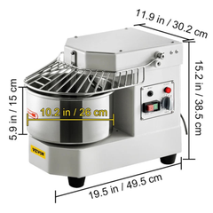 8L Commercial Spiral Dough Mixer with Bowl