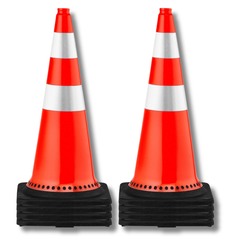 8 Piece 30" Safety Traffic Cones Reflective