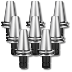 8 Piece CAT40 ER16 Collet Chuck Tool Holder Set