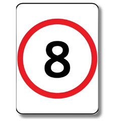 8km/h Speed Limit Sign Class 1 Reflective