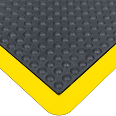 900 x 1200mm Ergo Tred Anti Fatigue Mat Black with Yellow Border-Hammerox Industrial