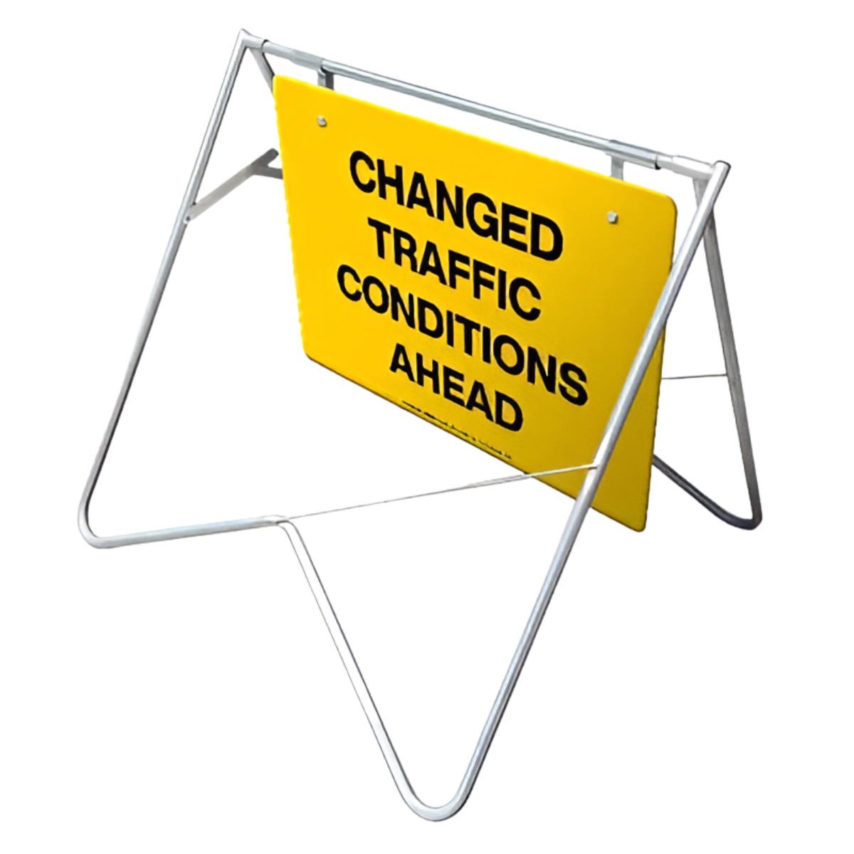 900 x 600mm Changed Traffic Conditions Ahead Swing Stand & Sign