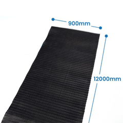 900mm x 12m Tube Tred Mat Roll - Black-Hammerox Industrial