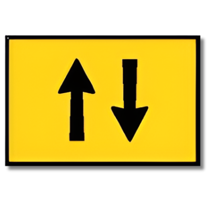 900 x 600mm Boxed Edge 2 Way Lane Status Sign