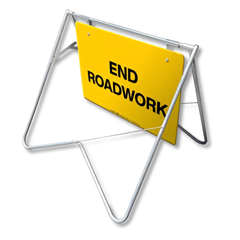 900 x 600mm End Roadwork Swing Stand & Sign