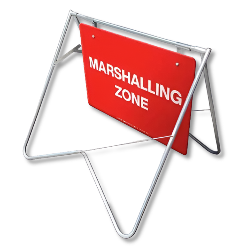 900 x 600mm Marshalling Zone Swing Stand & Sign
