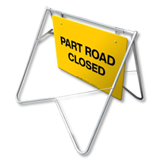 900 x 600mm Part Road Closed Swing Stand & Sign