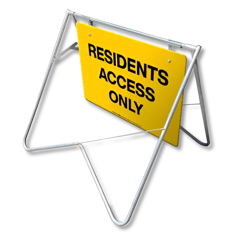 900 x 600mm Residents Access Only Swing Stand & Sign