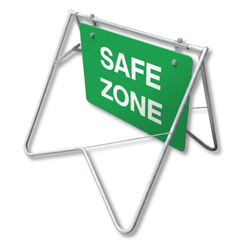 900 x 600mm Safe Zone Swing Stand & Sign