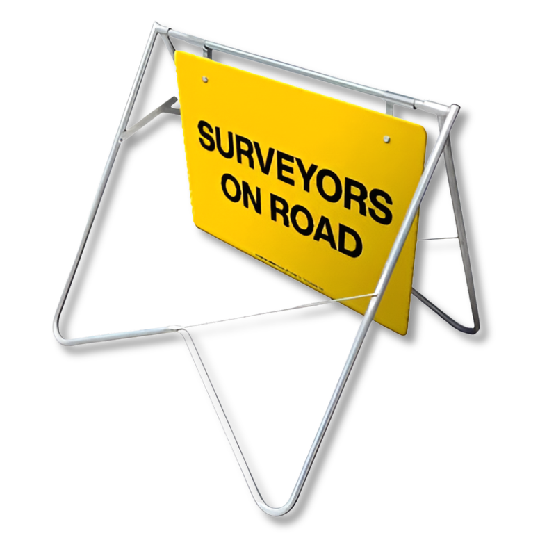 900 x 600mm Surveyors on Road Swing Stand & Sign