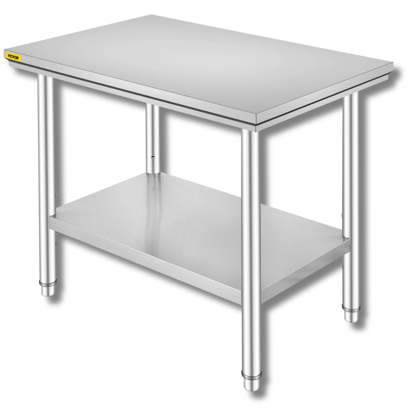 910x610mm Stainless Steel Food Prep Table Commercial Work Bench