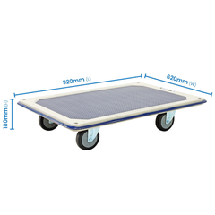 915 x 615 x 180mm Flat Steel Platform Dolly-Hammerox Industrial