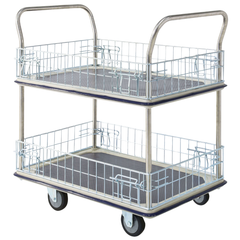 920 x 620mm 2 Tier Multi Purpose Cage Platform Trolley-Hammerox Industrial