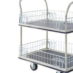920 x 620mm 2 Tier Multi Purpose Cage Platform Trolley-Hammerox Industrial