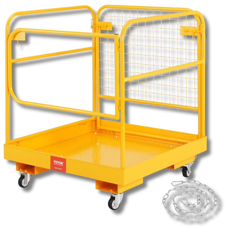 92x92cm Forklift Safety Cage Work Platform 544kg Capacity-Hammerox Industrial